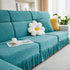 Sofa Seat Cover, Sunflower Patterned Elastic Skirted Couch Cushion Covers for 1/2/3/4-Seater Sofas
