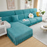 Sofa Seat Cover, Sunflower Patterned Elastic Skirted Couch Cushion Covers for 1/2/3/4-Seater Sofas