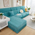 Sofa Seat Cover, Sunflower Patterned Elastic Skirted Couch Cushion Covers for 1/2/3/4-Seater Sofas