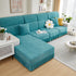 Sofa Seat Cover, Sunflower Patterned Elastic Skirted Couch Cushion Covers for 1/2/3/4-Seater Sofas