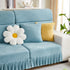 Sofa Seat Cover, Sunflower Patterned Elastic Skirted Couch Cushion Covers for 1/2/3/4-Seater Sofas