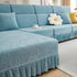 Sofa Seat Cover, Sunflower Patterned Elastic Skirted Couch Cushion Covers for 1/2/3/4-Seater Sofas