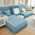 Sofa Seat Cover, Sunflower Patterned Elastic Skirted Couch Cushion Covers for 1/2/3/4-Seater Sofas