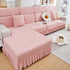Stretch Sofa Covers with Skirt for Couch Seat and Cushion, Chaise, Sectional, 1/2/3/4 Seater Sofas
