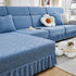 Stretch Sofa Covers with Skirt for Couch Seat and Cushion, Chaise, Sectional, 1/2/3/4 Seater Sofas