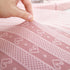 Love Stripe Jacquard Fleece Fabric Stretch Cushion Cover, Non-Slip Furniture Protector for Kids, Couch Cushion Covers