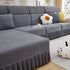 Tailored Sofa Cushion Covers Stretch Couch Seat Covers  with Skirt for Sectional Sofas