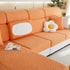 Stretch Jacquard Fleece Settee Cushion Covers, Stylish Non Slip Couch Cushion Covers for Sectional Sofas