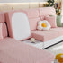 Stretch Jacquard Fleece Settee Cushion Covers, Stylish Non Slip Couch Cushion Covers for Sectional Sofas