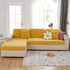 Sunflower Jacquard Fleece Stretchable Cushion Cover, Non-Slip Furniture Covers for Pets, L Shaped Couch Cushion Covers