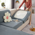 Sunflower Jacquard Fleece Stretchable Cushion Cover, Non-Slip Furniture Covers for Pets, L Shaped Couch Cushion Covers