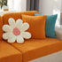 Sunflower Jacquard Fleece Stretchable Cushion Cover, Non-Slip Furniture Covers for Pets, L Shaped Couch Cushion Covers