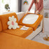 Sunflower Jacquard Fleece Stretchable Cushion Cover, Non-Slip Furniture Covers for Pets, L Shaped Couch Cushion Covers