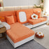 Stretchable Cotton Velvet Non-Slip Furniture Covers Couch Cushion Covers for L-Shaped Sofa, Pets