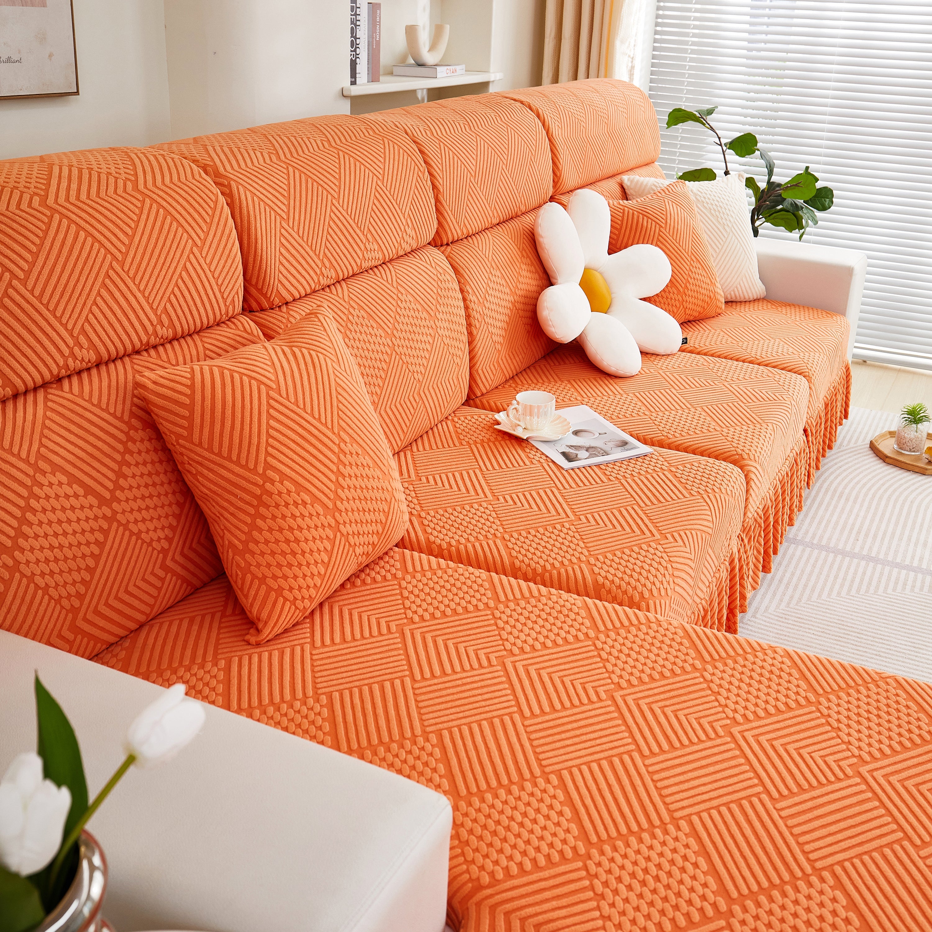 Stretch Sofa Covers for Couch Seats and Cushions, Suitable for 1/2/3/4/L Seater Sofas and Couches