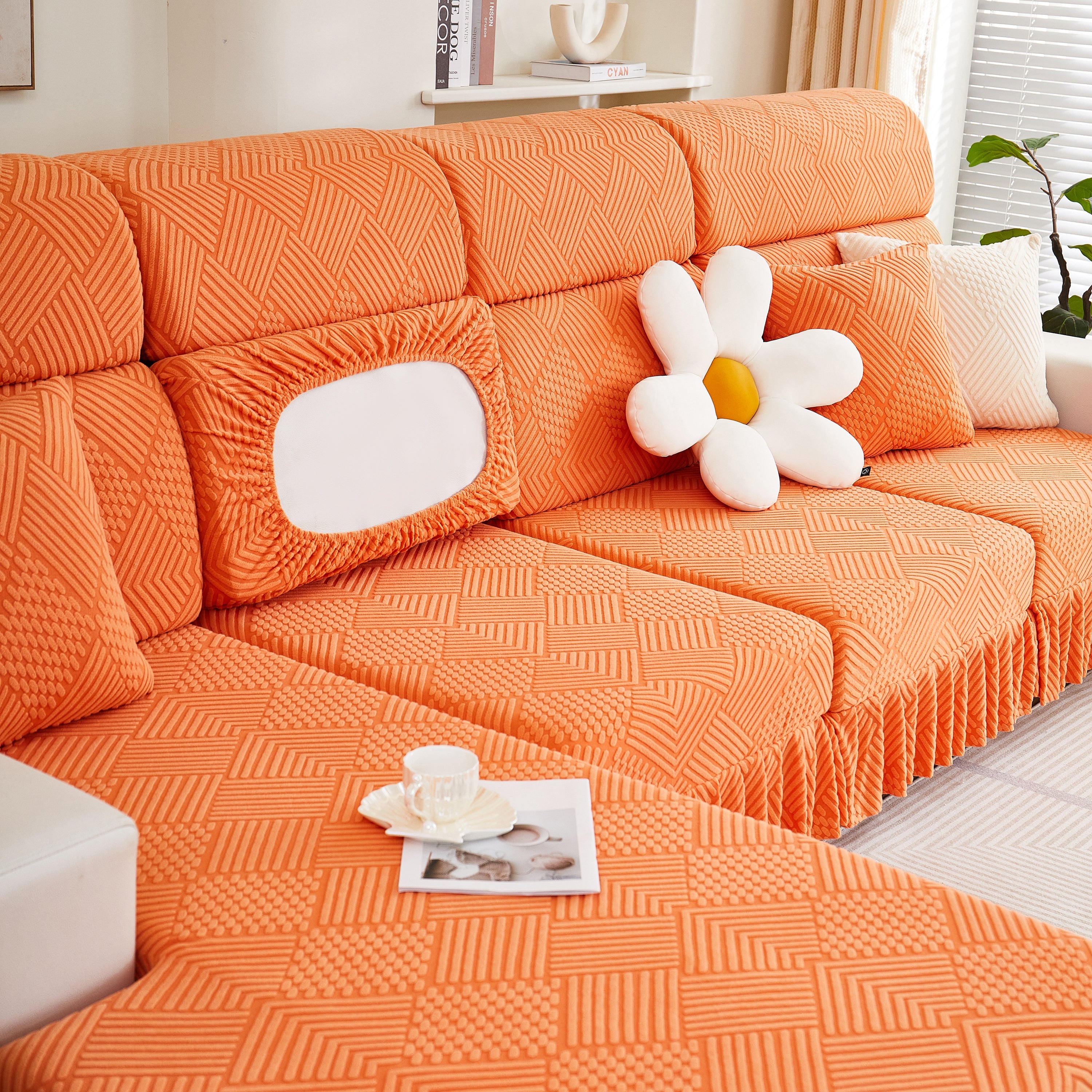 Stretch Sofa Covers for Couch Seats and Cushions, Suitable for 1/2/3/4/L Seater Sofas and Couches