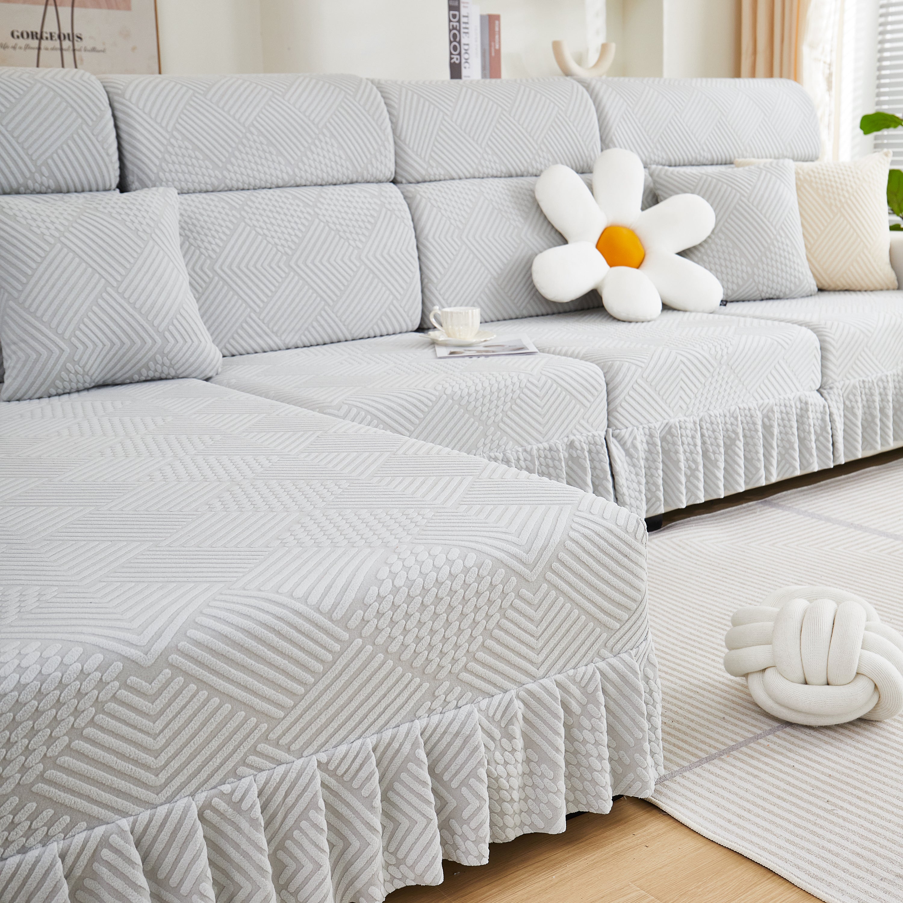 Stretch Sofa Covers for Couch Seats and Cushions, Suitable for 1/2/3/4/L Seater Sofas and Couches