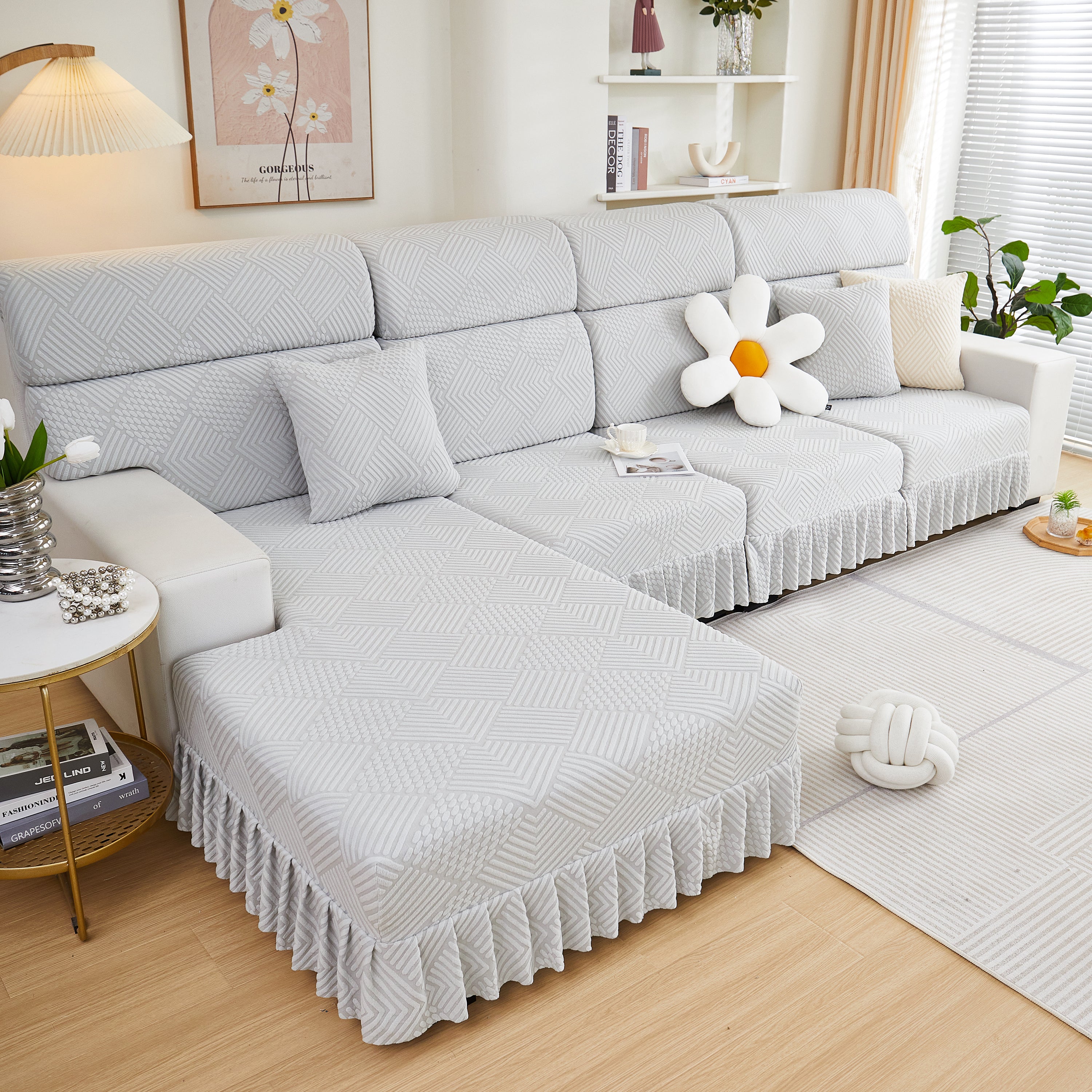 Stretch Sofa Covers for Couch Seats and Cushions, Suitable for 1/2/3/4/L Seater Sofas and Couches