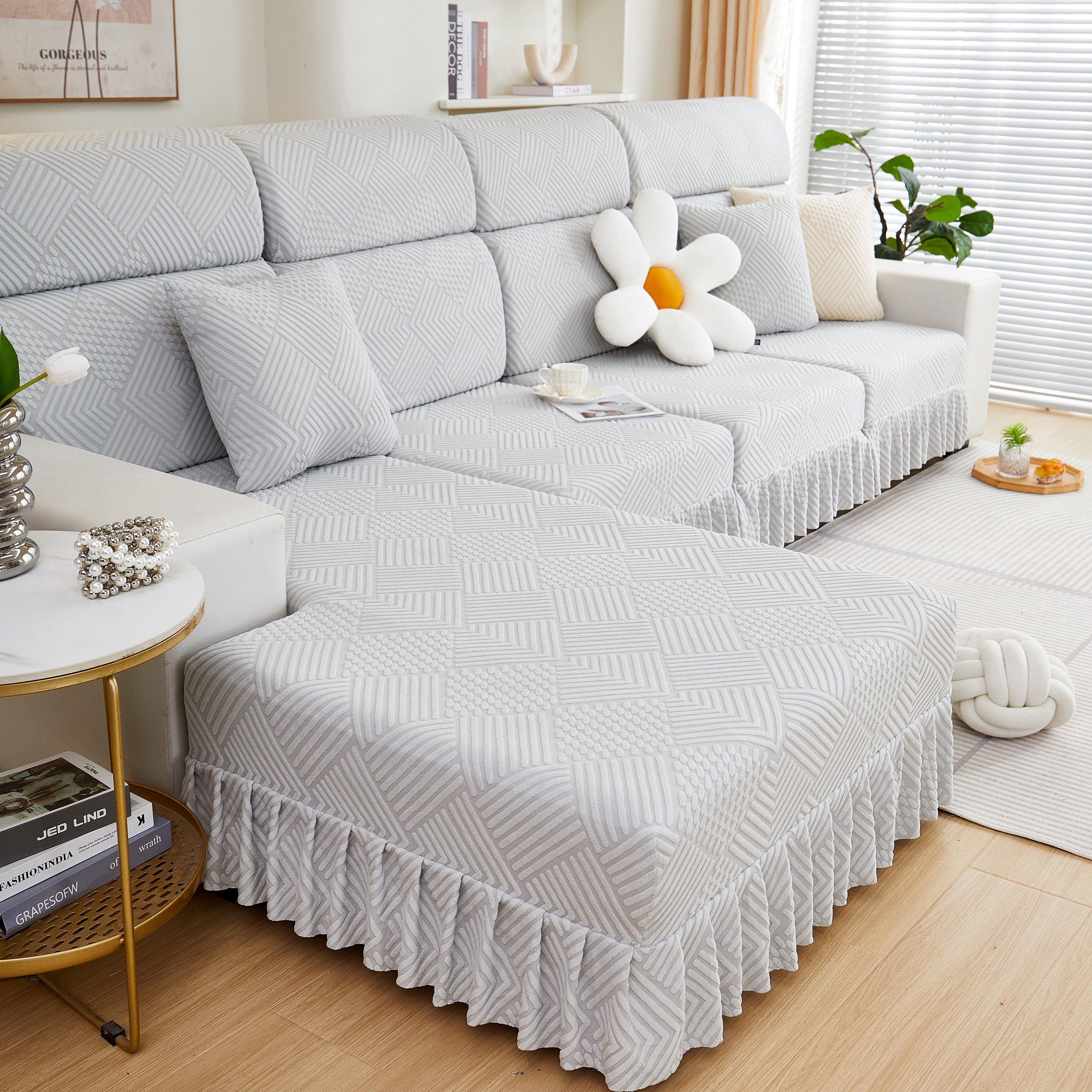 Stretch Sofa Covers for Couch Seats and Cushions, Suitable for 1/2/3/4/L Seater Sofas and Couches