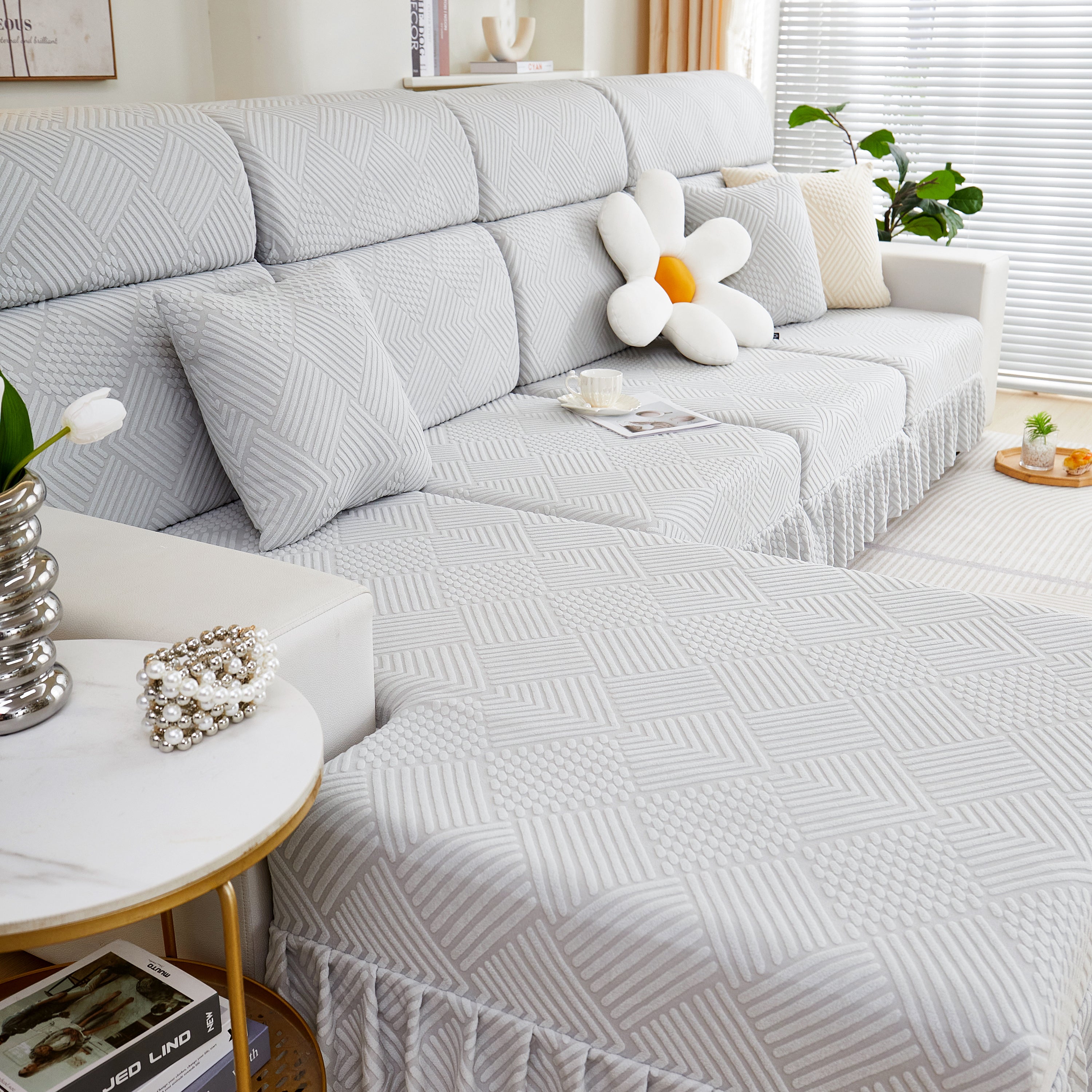 Stretch Sofa Covers for Couch Seats and Cushions, Suitable for 1/2/3/4/L Seater Sofas and Couches