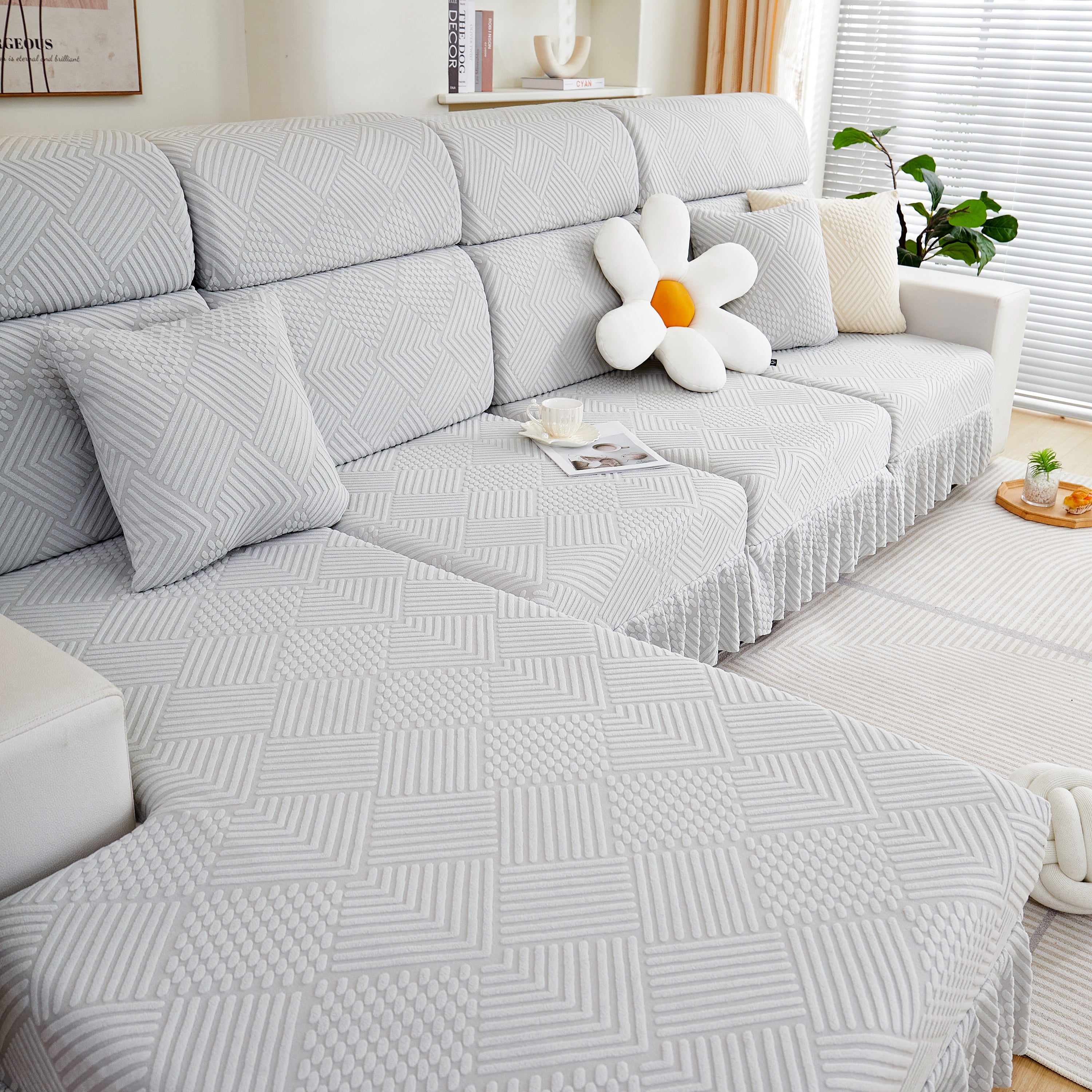 Stretch Sofa Covers for Couch Seats and Cushions, Suitable for 1/2/3/4/L Seater Sofas and Couches