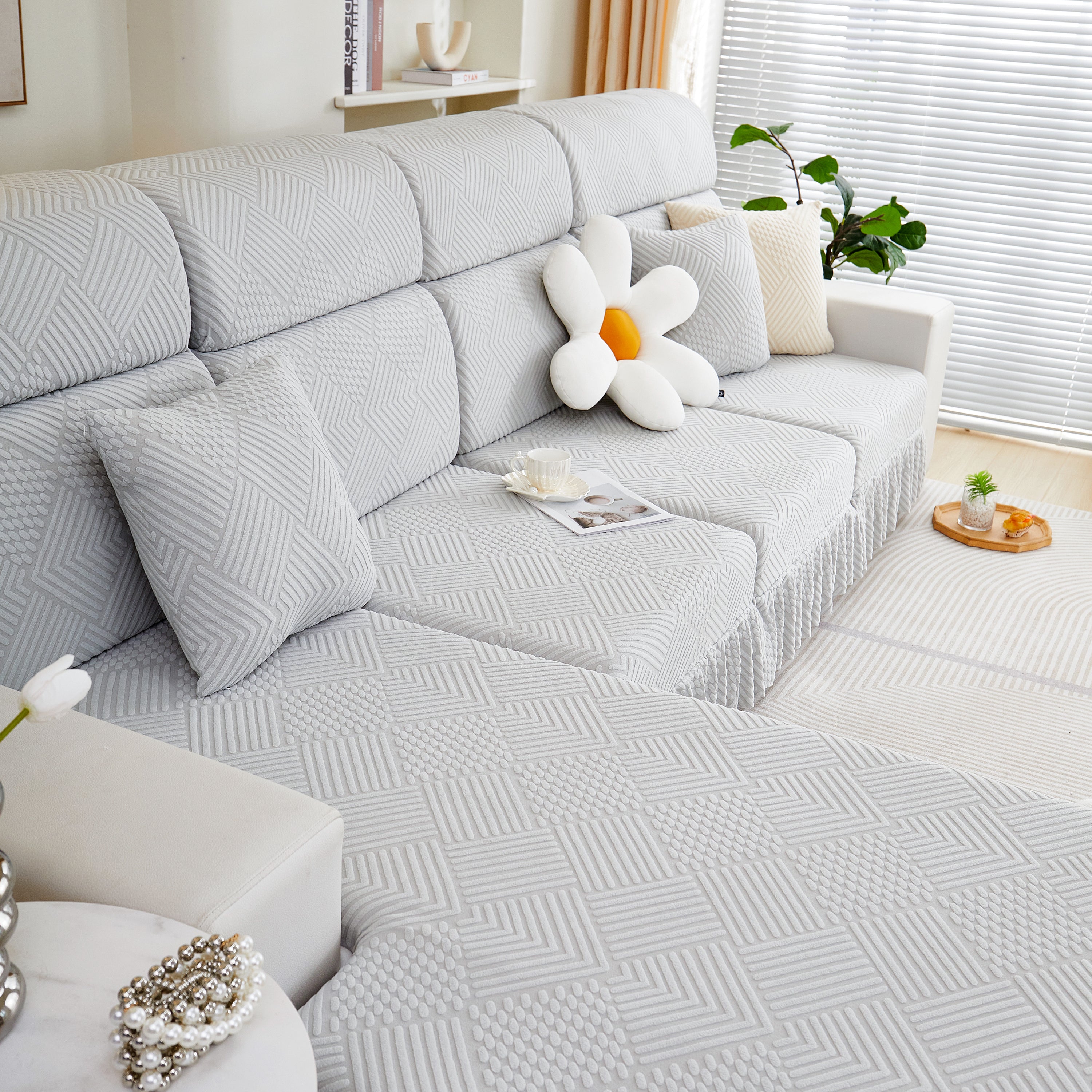 Stretch Sofa Covers for Couch Seats and Cushions, Suitable for 1/2/3/4/L Seater Sofas and Couches