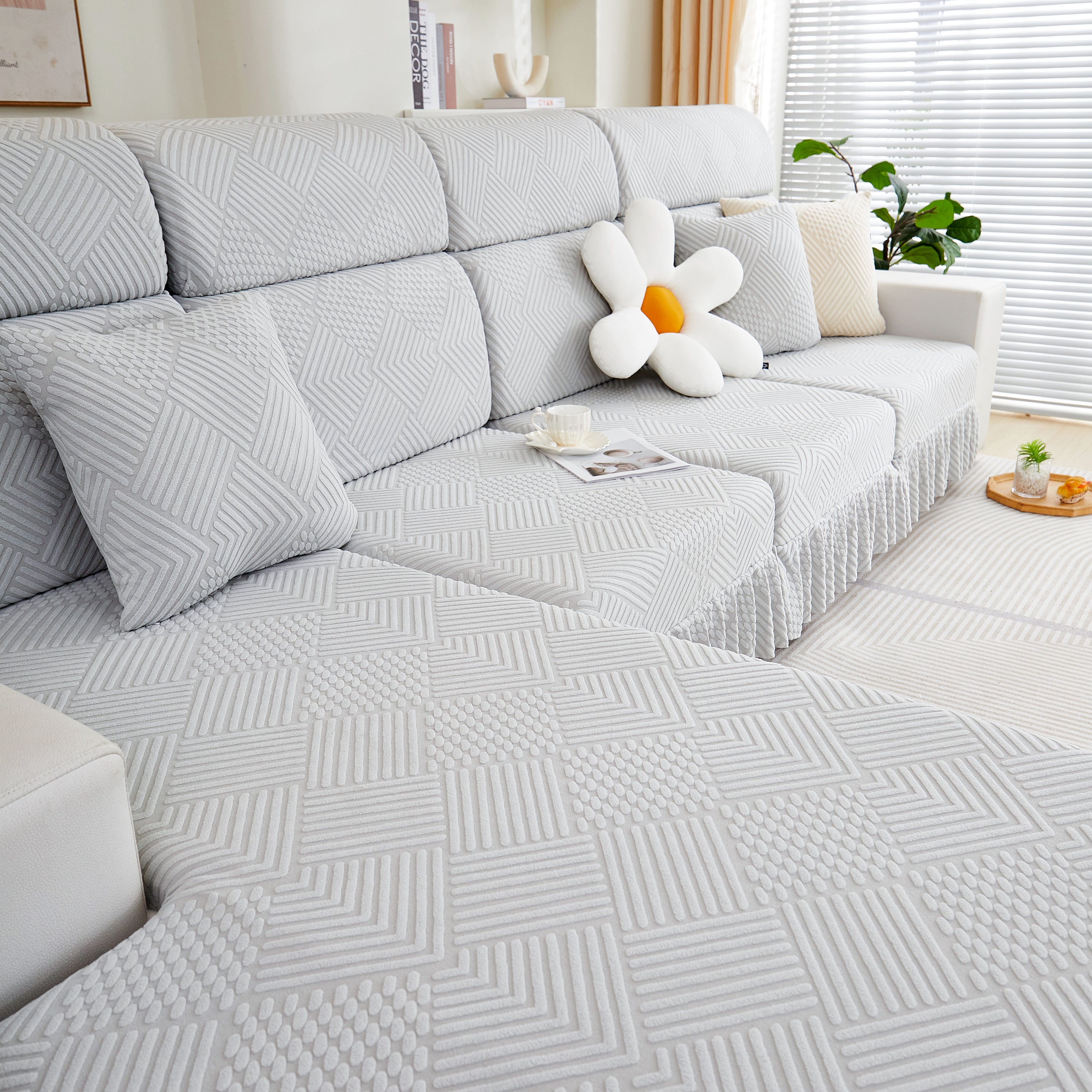 Stretch Sofa Covers for Couch Seats and Cushions, Suitable for 1/2/3/4/L Seater Sofas and Couches