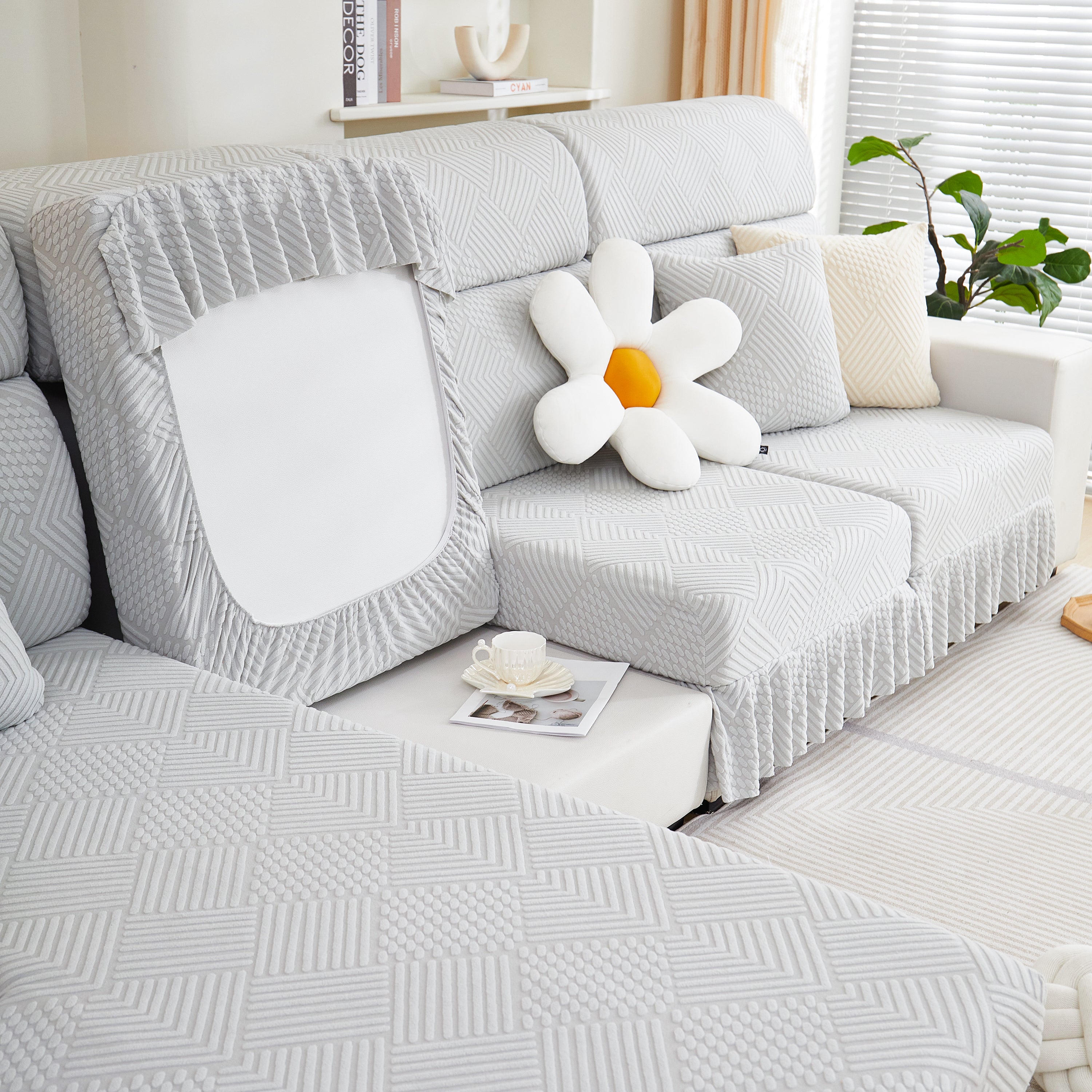 Stretch Sofa Covers for Couch Seats and Cushions, Suitable for 1/2/3/4/L Seater Sofas and Couches