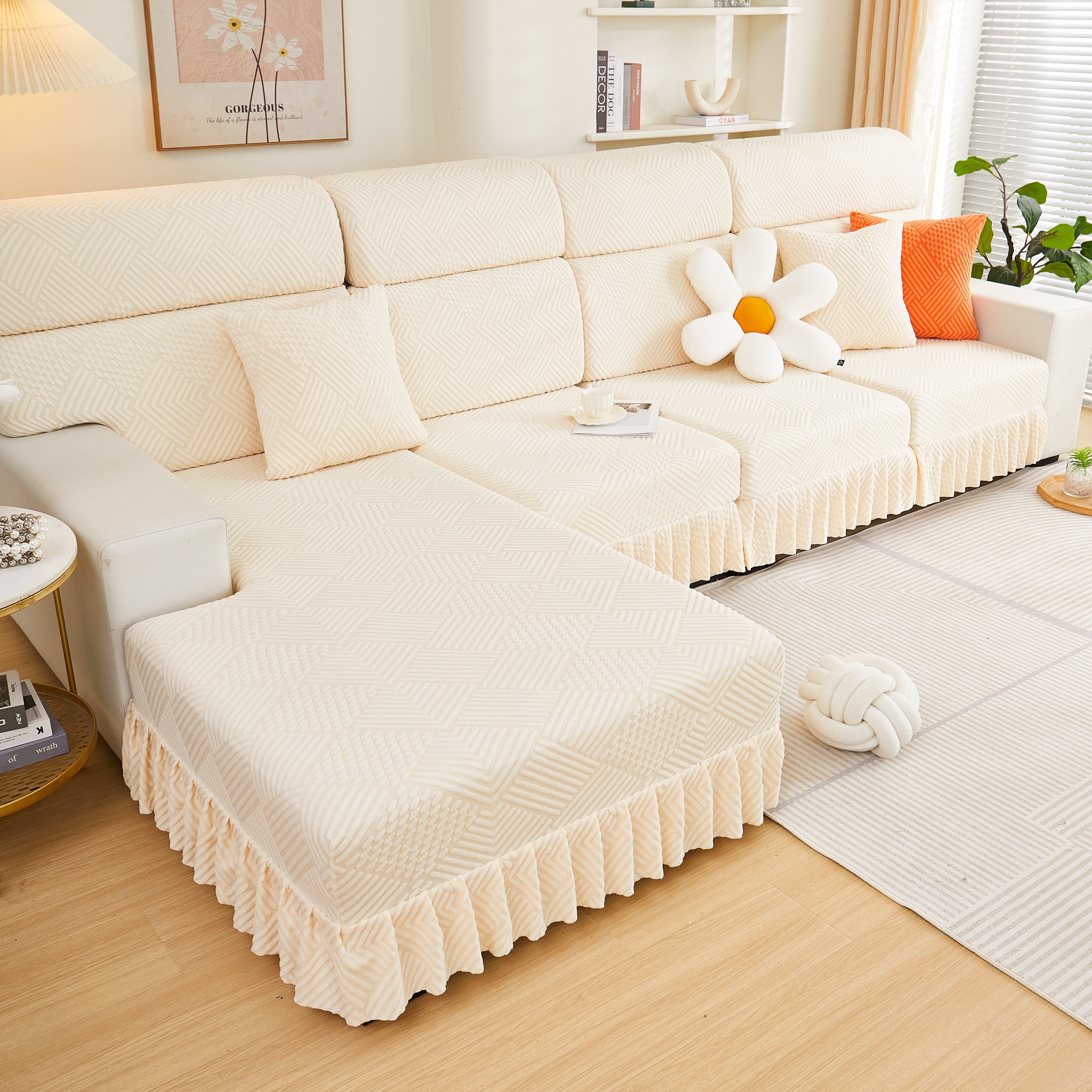 Stretch Sofa Covers for Couch Seats and Cushions, Suitable for 1/2/3/4/L Seater Sofas and Couches