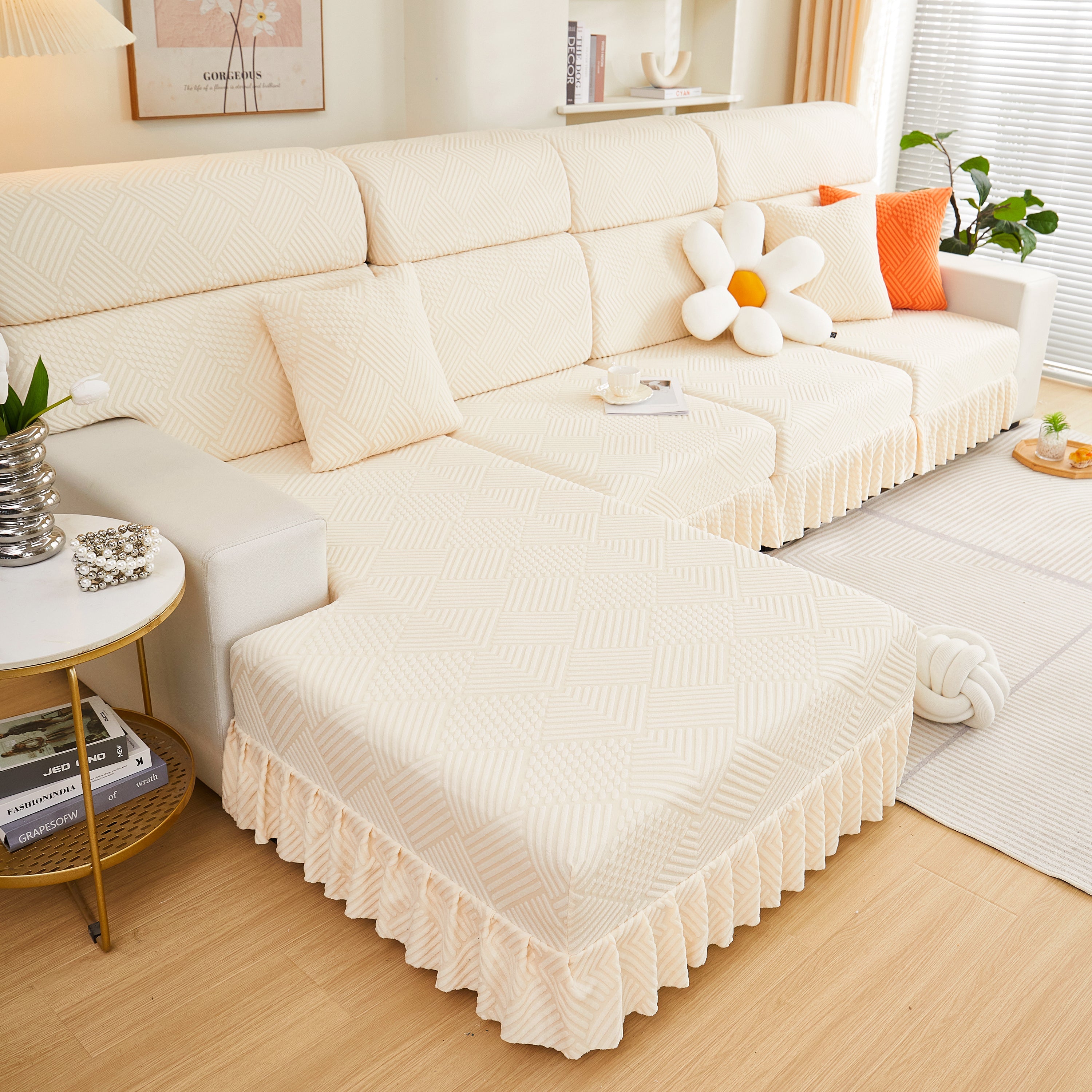 Stretch Sofa Covers for Couch Seats and Cushions, Suitable for 1/2/3/4/L Seater Sofas and Couches