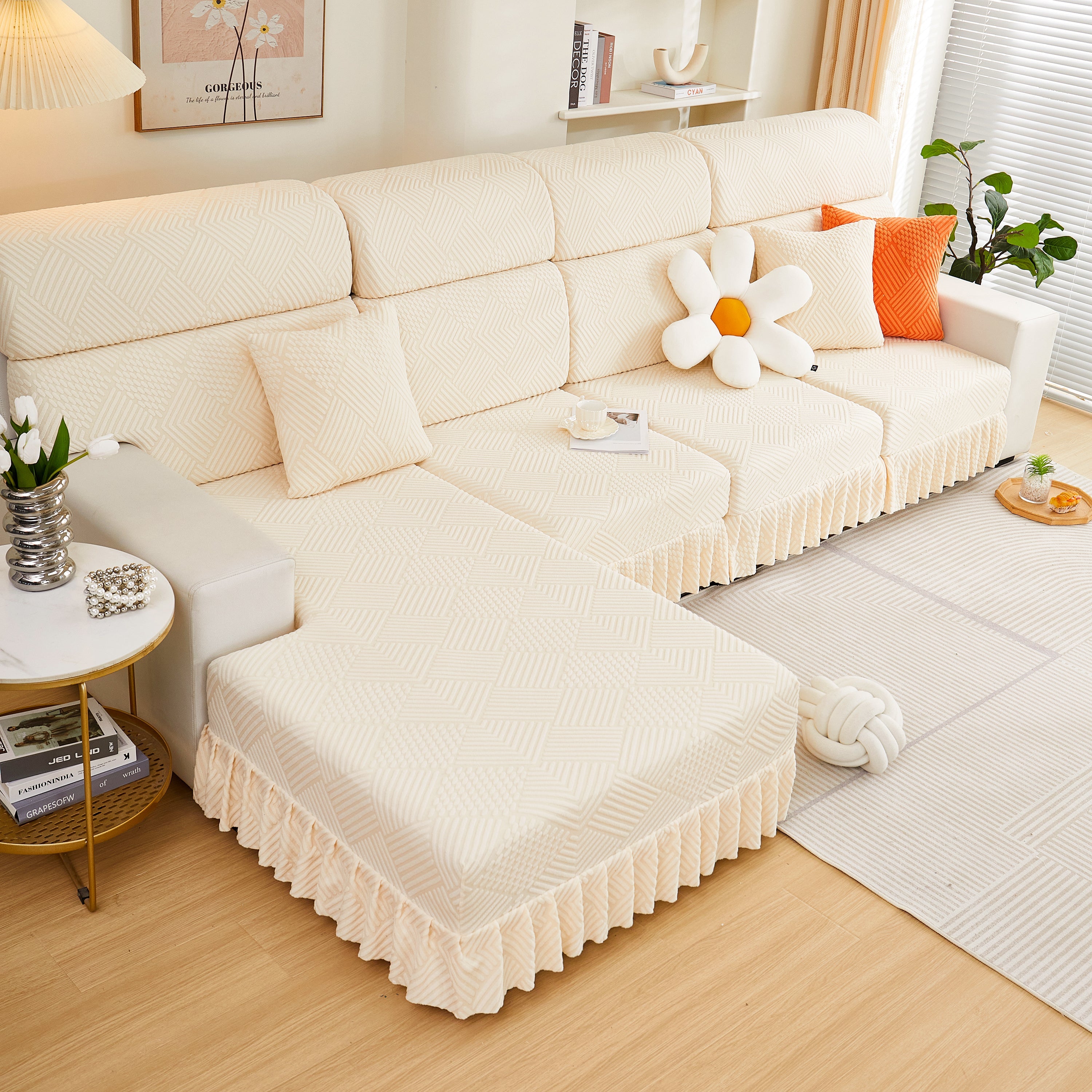 Stretch Sofa Covers for Couch Seats and Cushions, Suitable for 1/2/3/4/L Seater Sofas and Couches