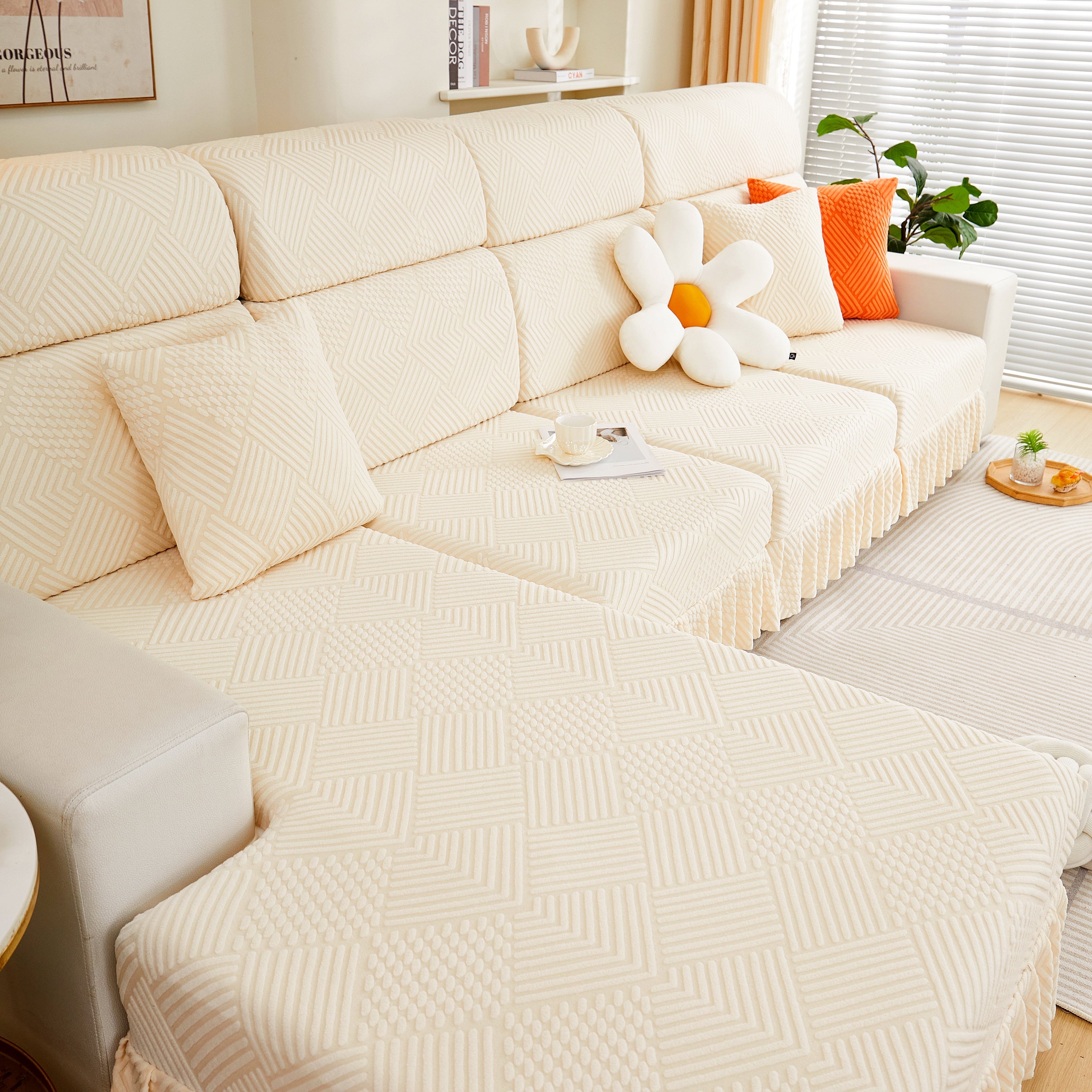 Stretch Sofa Covers for Couch Seats and Cushions, Suitable for 1/2/3/4/L Seater Sofas and Couches
