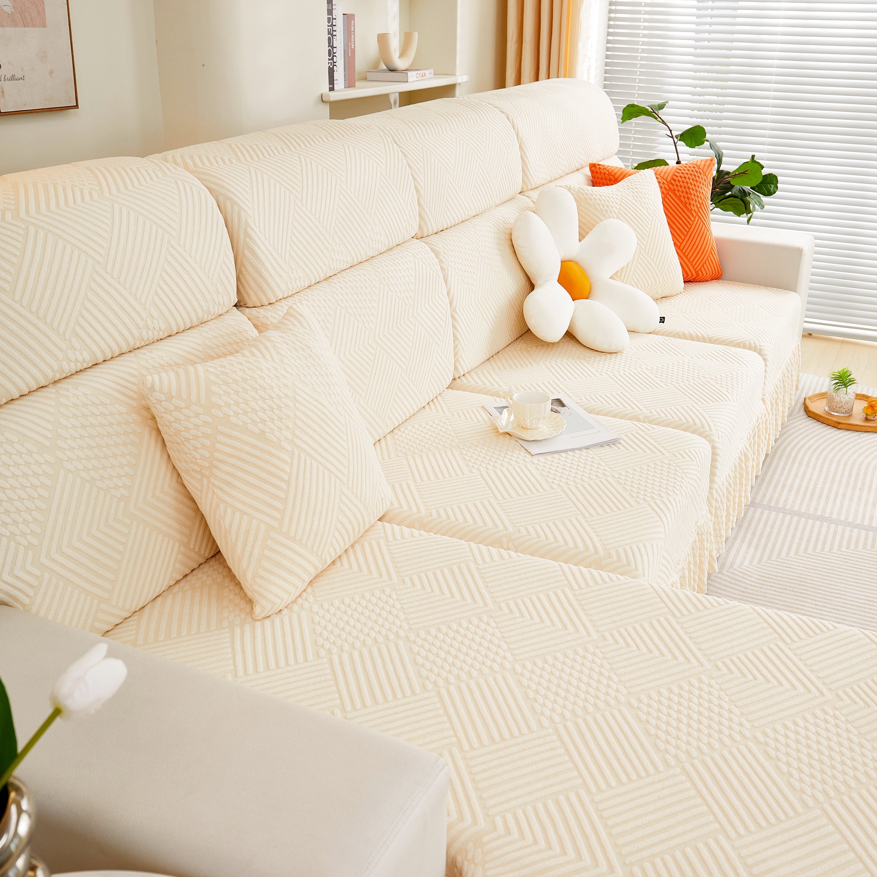 Stretch Sofa Covers for Couch Seats and Cushions, Suitable for 1/2/3/4/L Seater Sofas and Couches