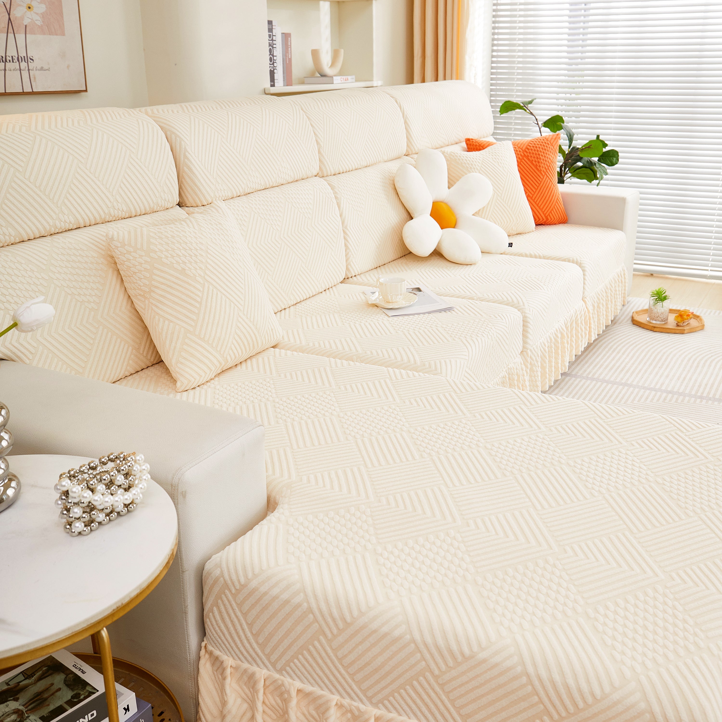 Stretch Sofa Covers for Couch Seats and Cushions, Suitable for 1/2/3/4/L Seater Sofas and Couches