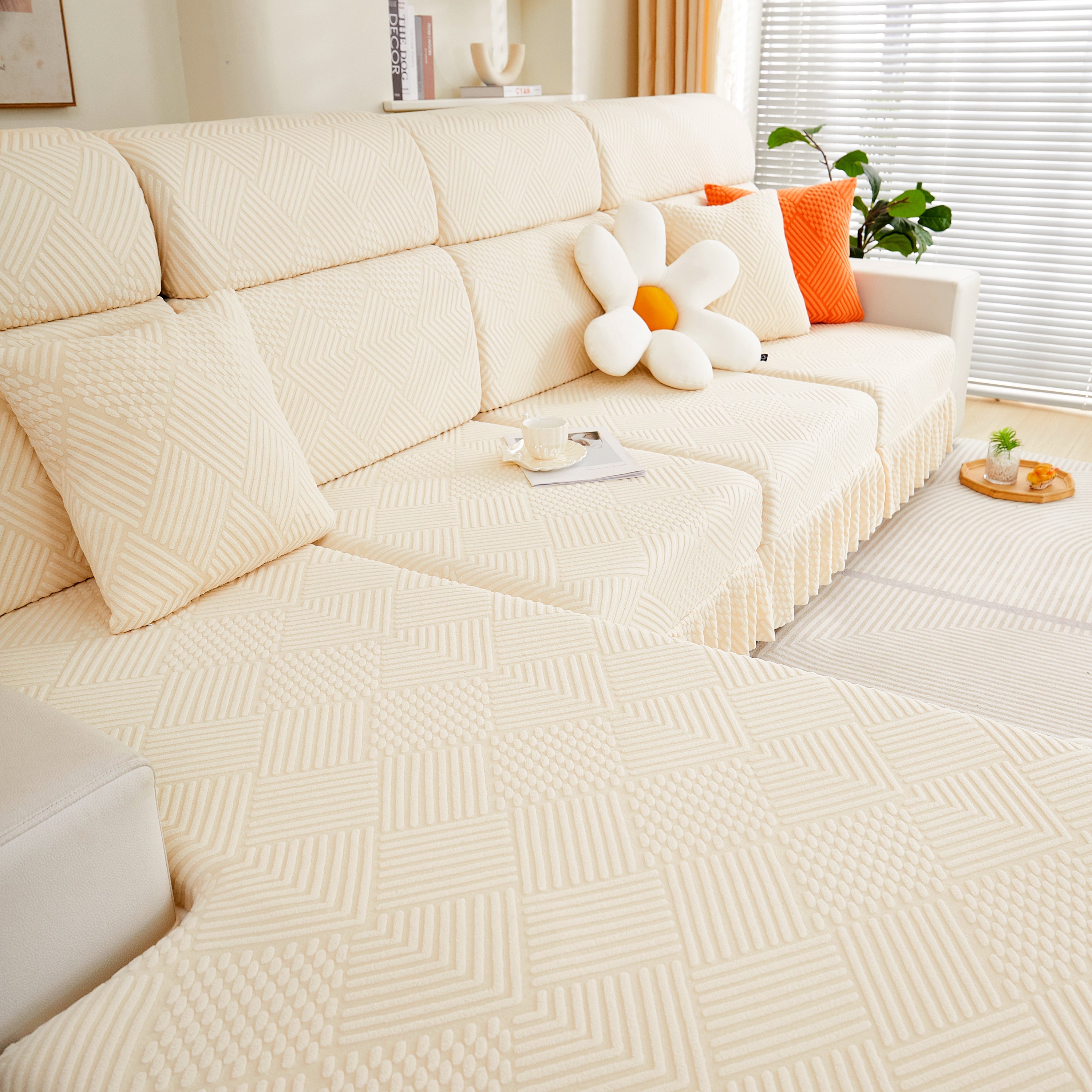 Stretch Sofa Covers for Couch Seats and Cushions, Suitable for 1/2/3/4/L Seater Sofas and Couches