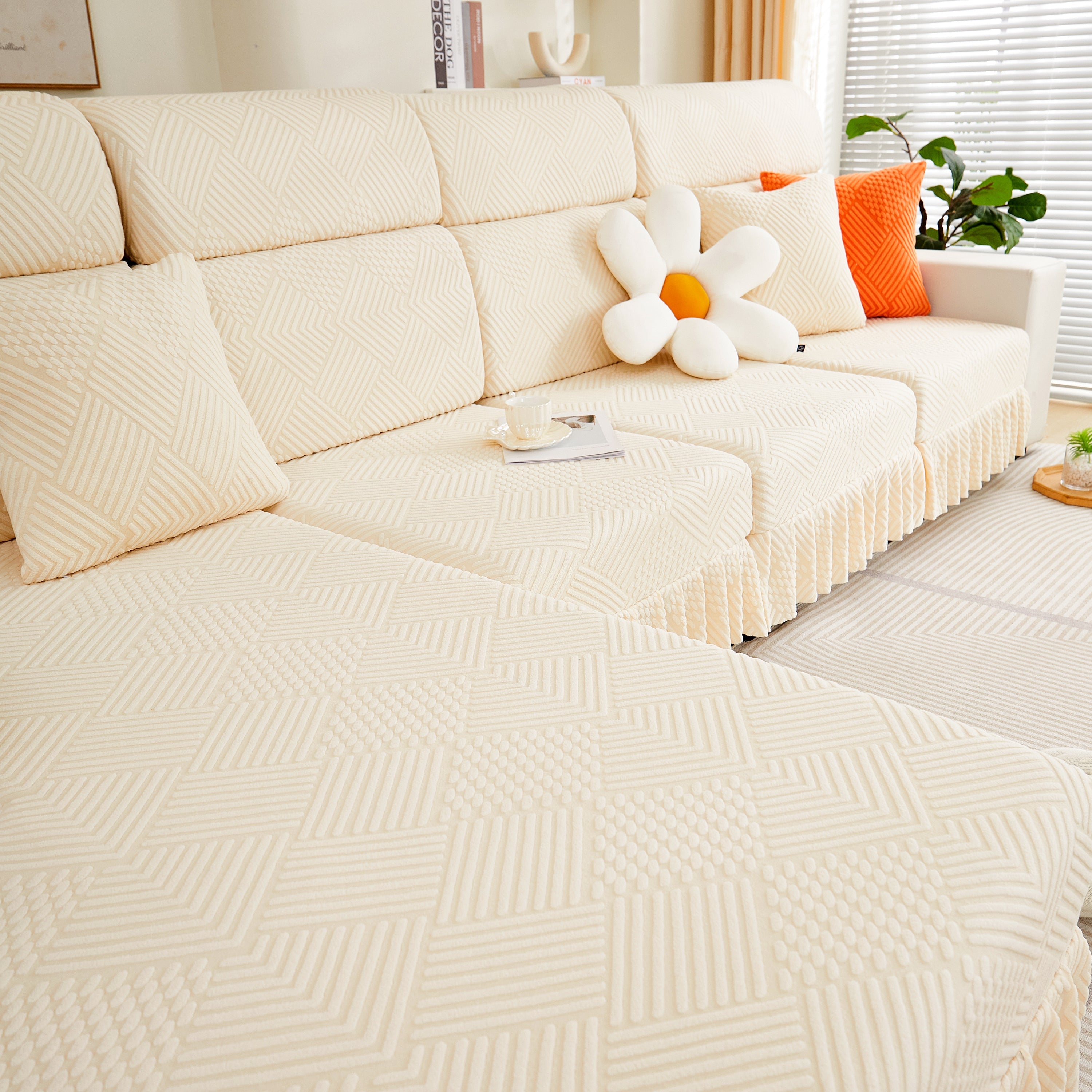 Stretch Sofa Covers for Couch Seats and Cushions, Suitable for 1/2/3/4/L Seater Sofas and Couches