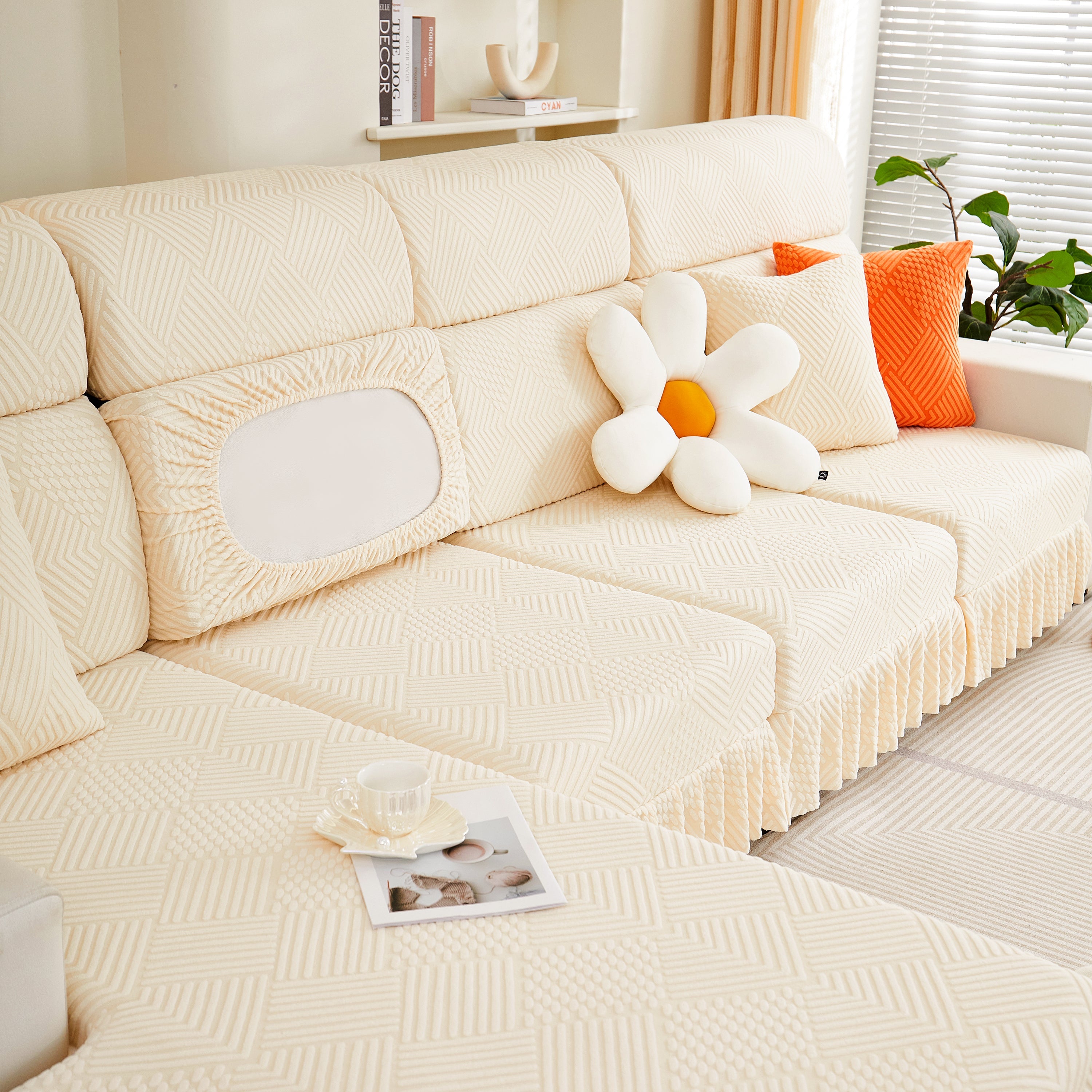 Stretch Sofa Covers for Couch Seats and Cushions, Suitable for 1/2/3/4/L Seater Sofas and Couches
