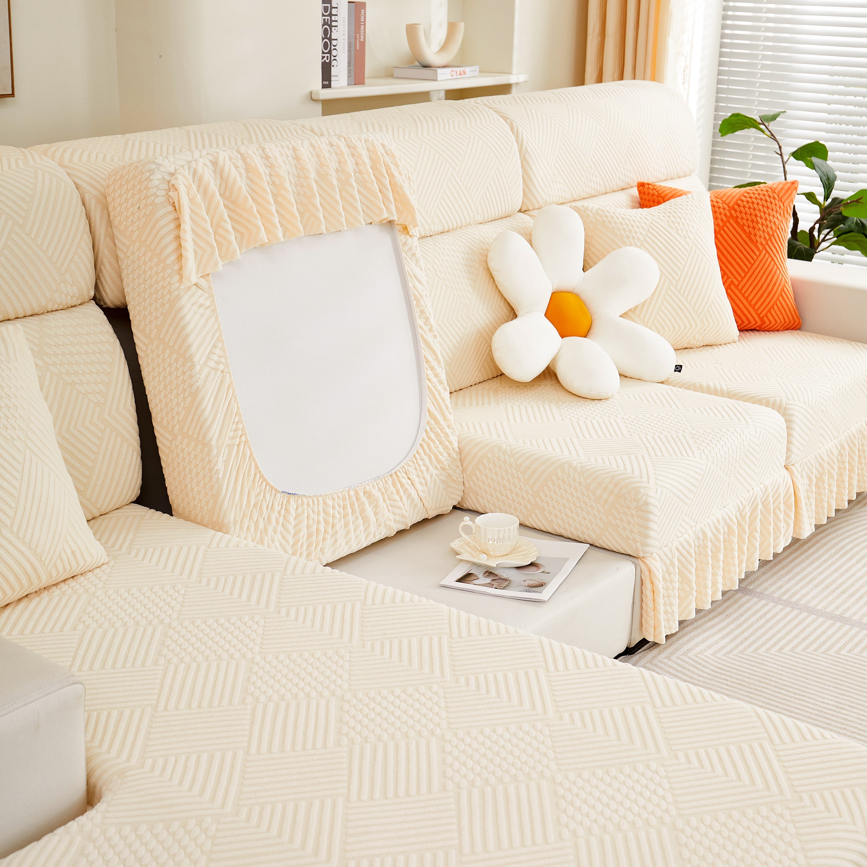 Stretch Sofa Covers for Couch Seats and Cushions, Suitable for 1/2/3/4/L Seater Sofas and Couches