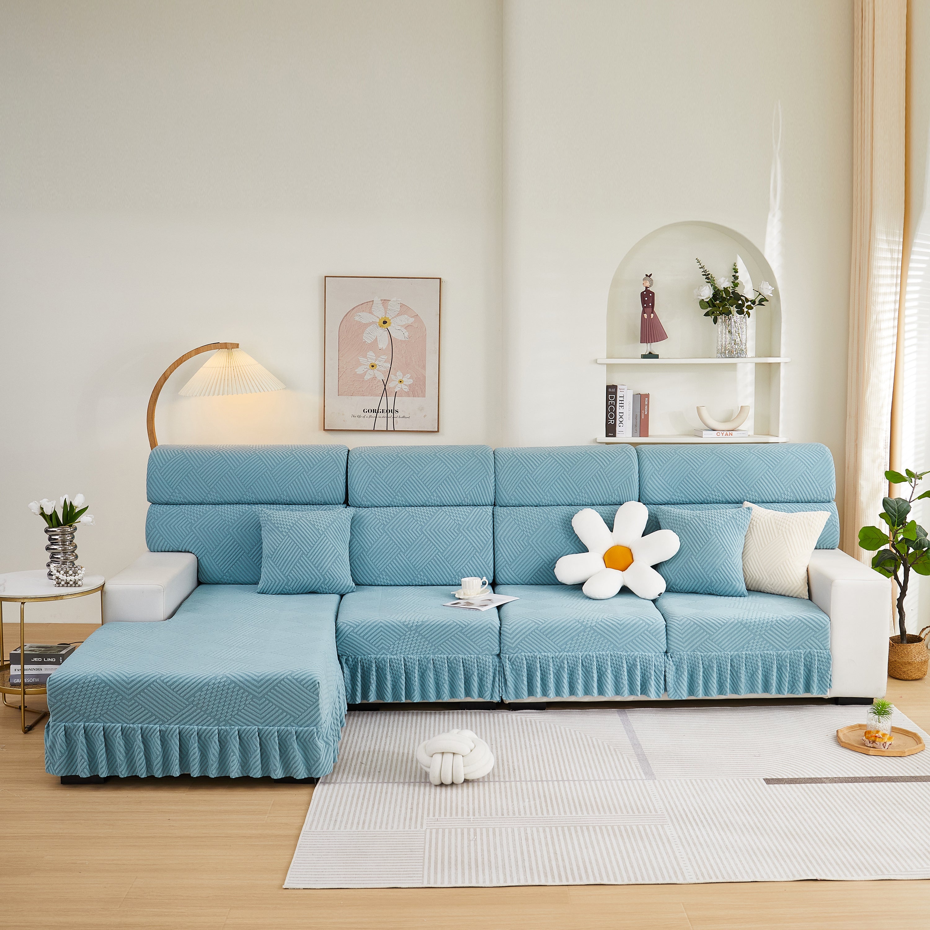 Stretch Sofa Covers for Couch Seats and Cushions, Suitable for 1/2/3/4/L Seater Sofas and Couches