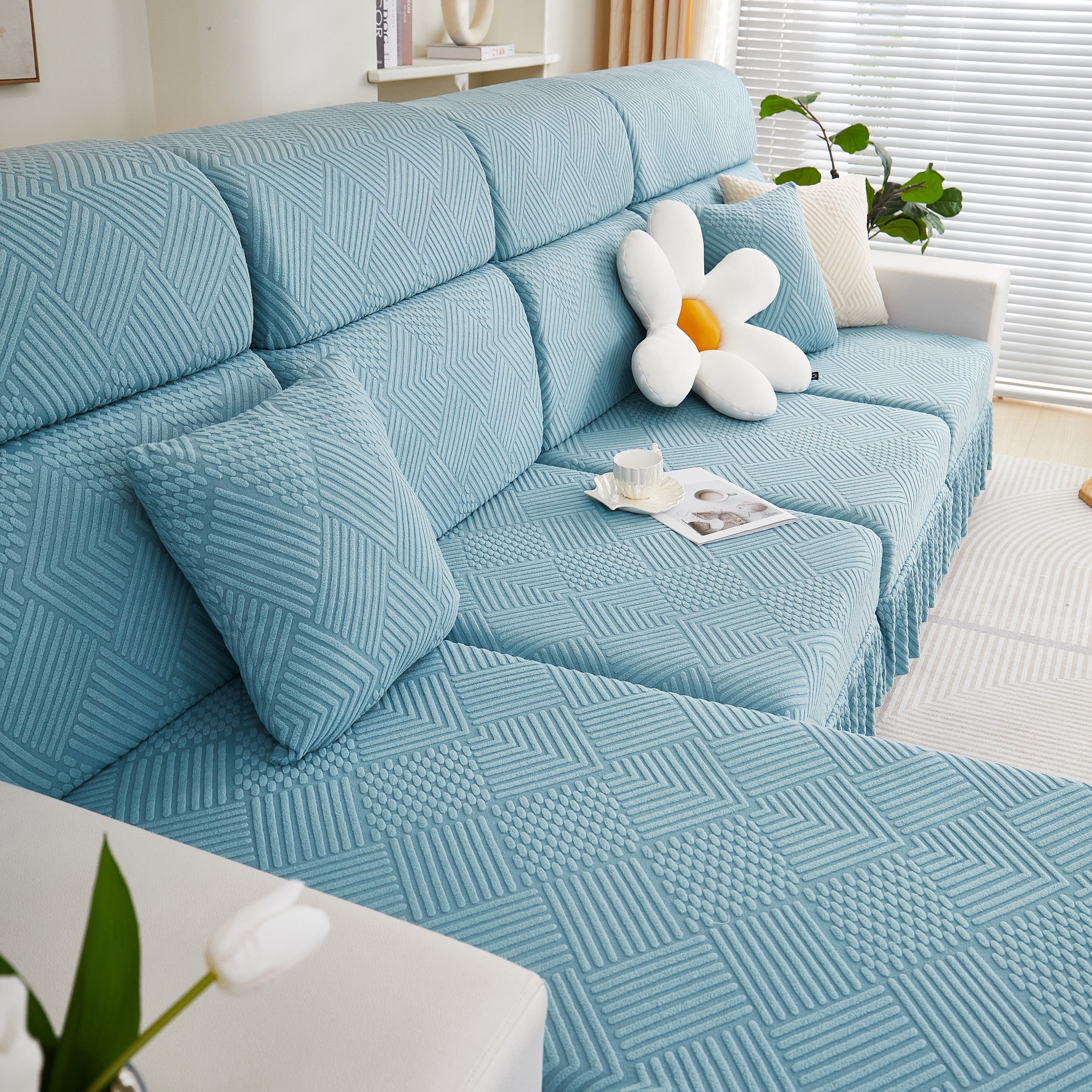 Stretch Sofa Covers for Couch Seats and Cushions, Suitable for 1/2/3/4/L Seater Sofas and Couches