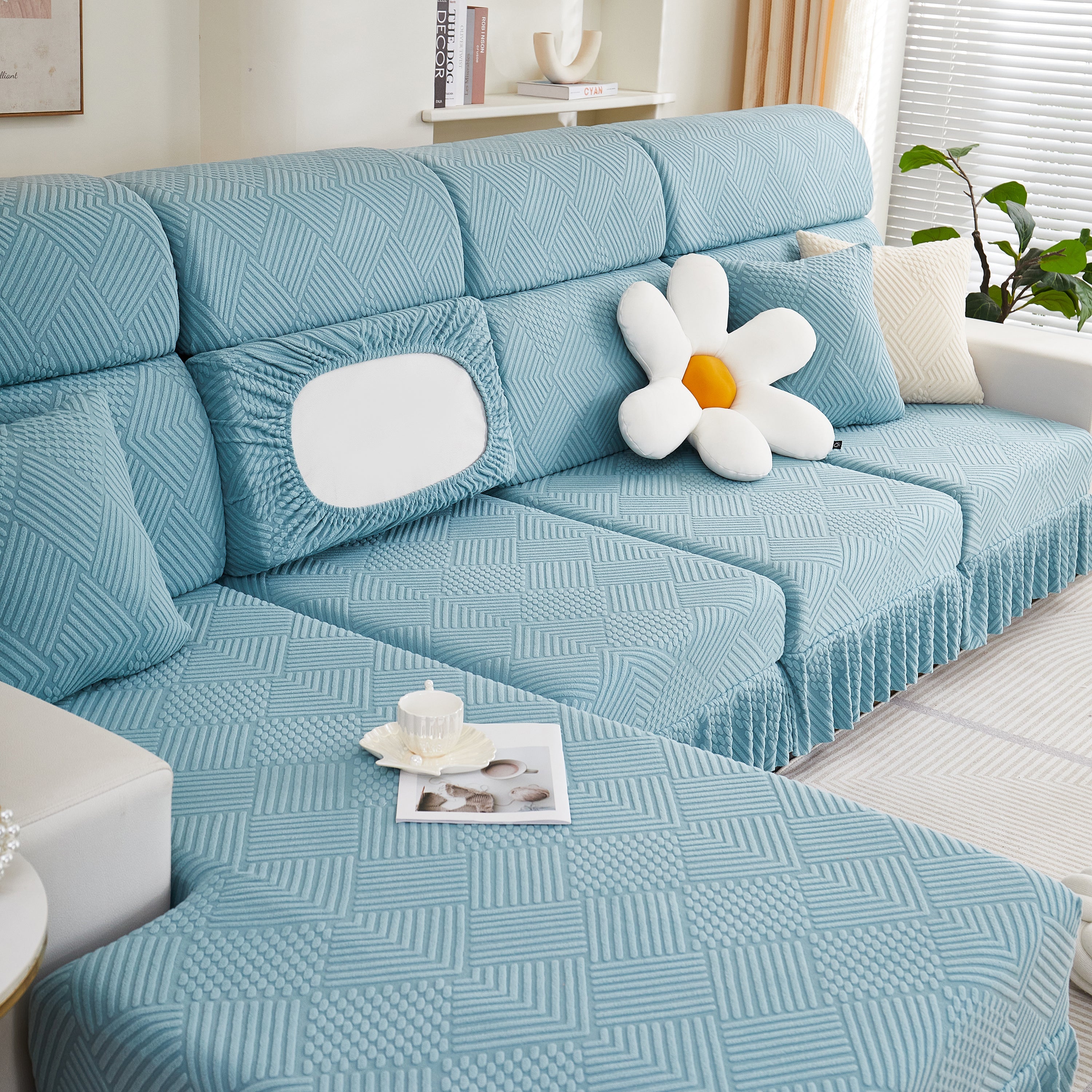 Stretch Sofa Covers for Couch Seats and Cushions, Suitable for 1/2/3/4/L Seater Sofas and Couches