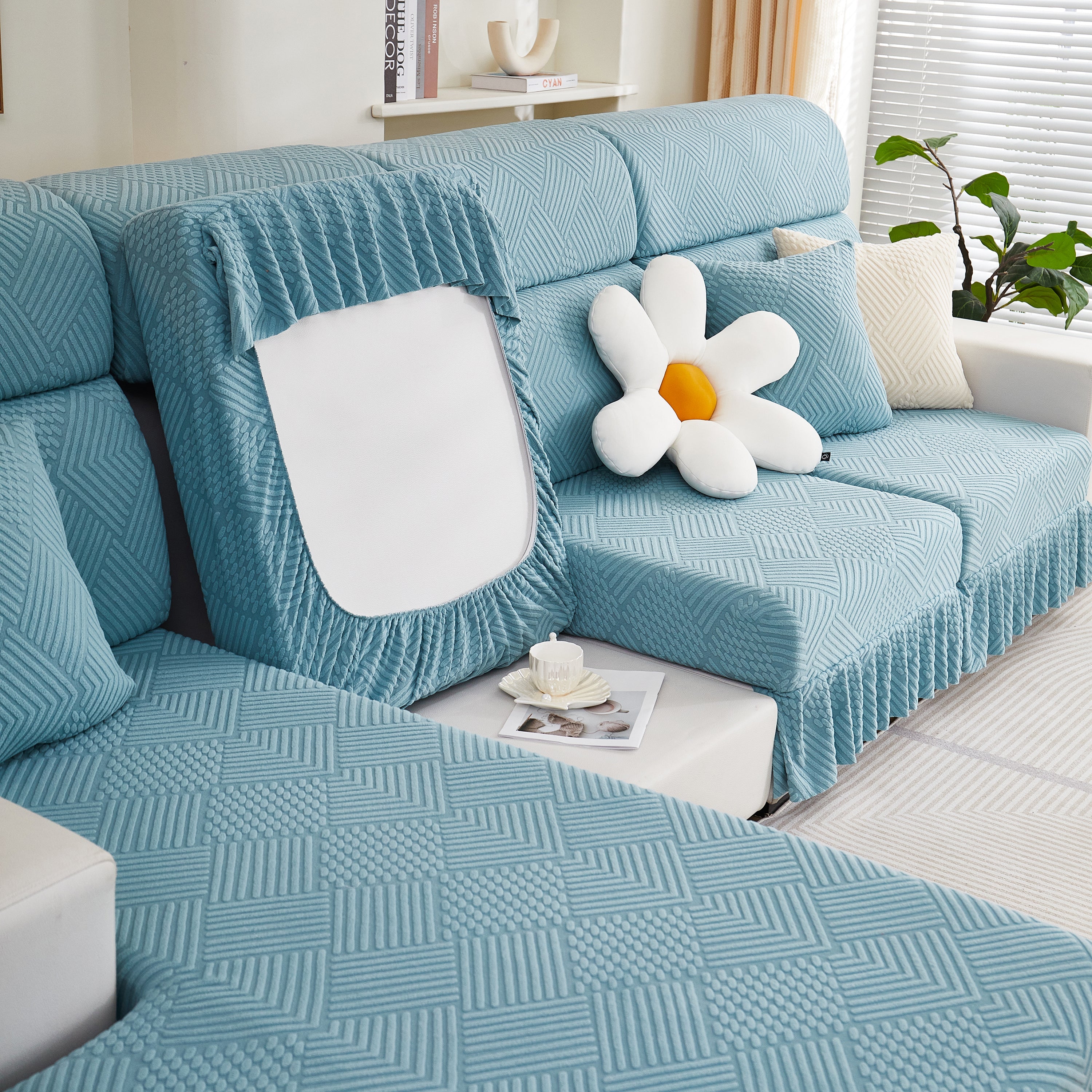 Stretch Sofa Covers for Couch Seats and Cushions, Suitable for 1/2/3/4/L Seater Sofas and Couches