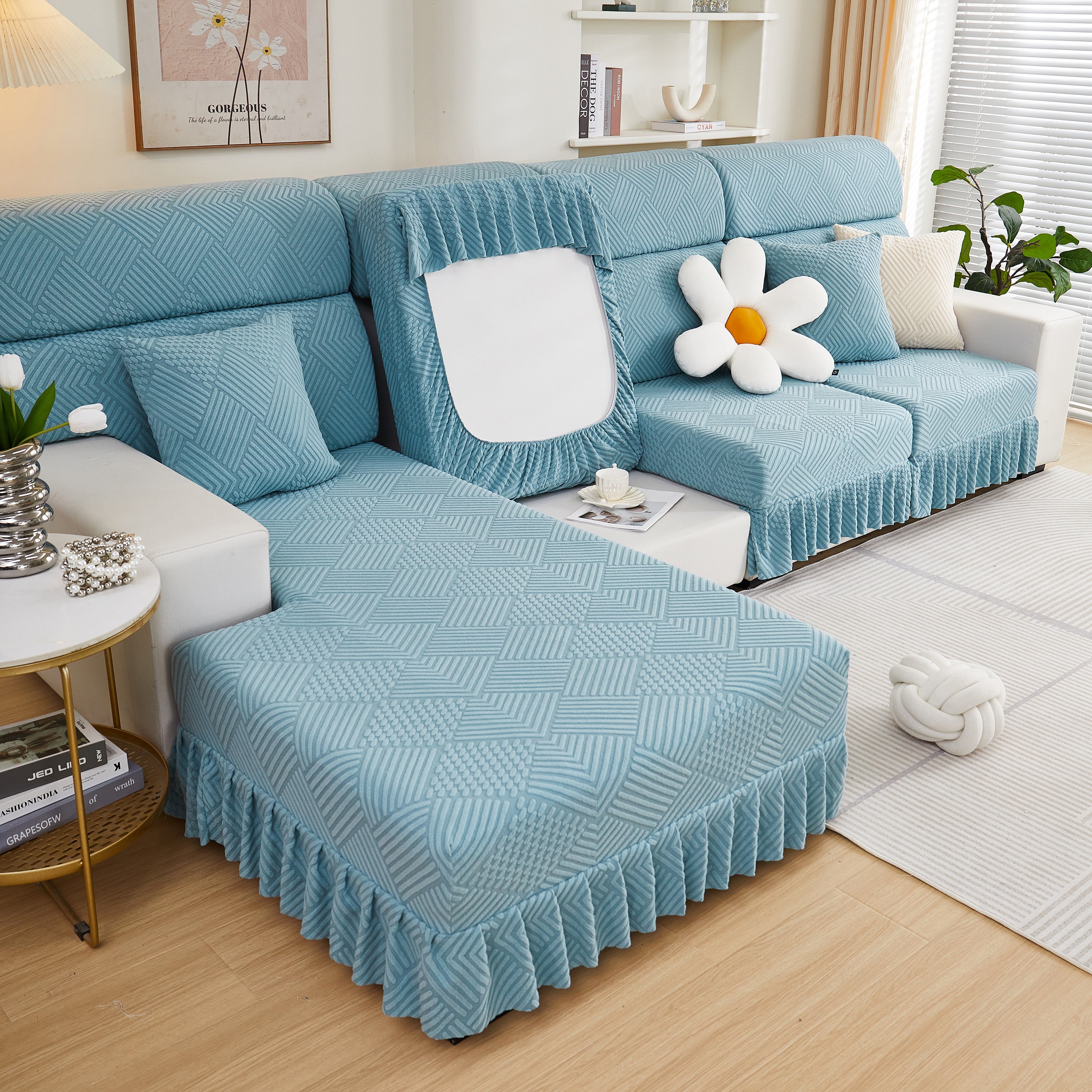 Stretch Sofa Covers for Couch Seats and Cushions, Suitable for 1/2/3/4/L Seater Sofas and Couches
