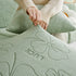 Lucky Clover Slipcover Non-Slip Stretch Jacquard Polar Fleece Sofa Cover for Pets, Cushions, Couches