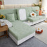 Lucky Clover Slipcover Non-Slip Stretch Jacquard Polar Fleece Sofa Cover for Pets, Cushions, Couches