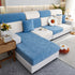Lucky Clover Slipcover Non-Slip Stretch Jacquard Polar Fleece Sofa Cover for Pets, Cushions, Couches