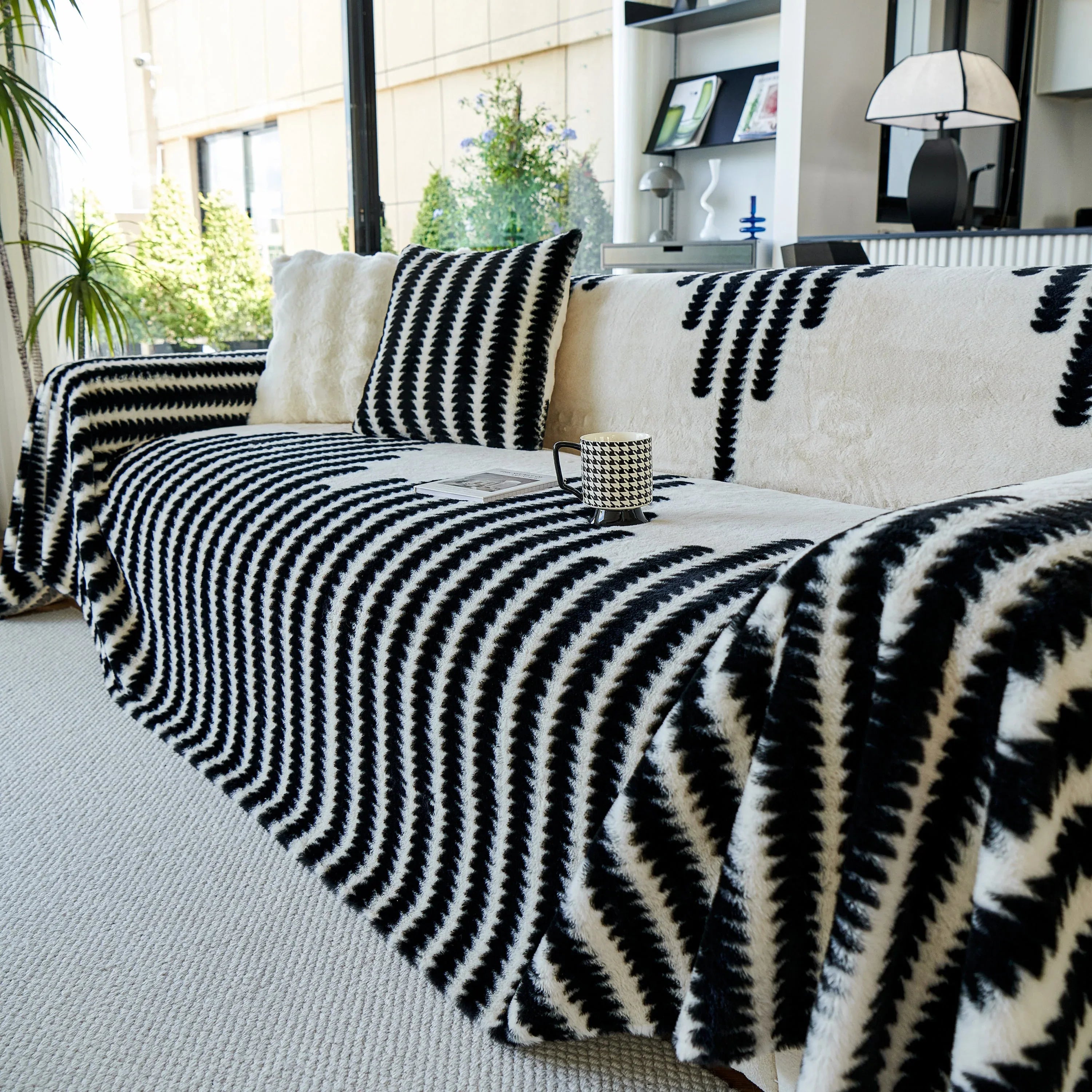 Warm Faux Fur Luxury Sofa Throw Blankets, Soft Cozy Thick Plush Shaggy Blankets for Couch Chair Bed - TaroTextile