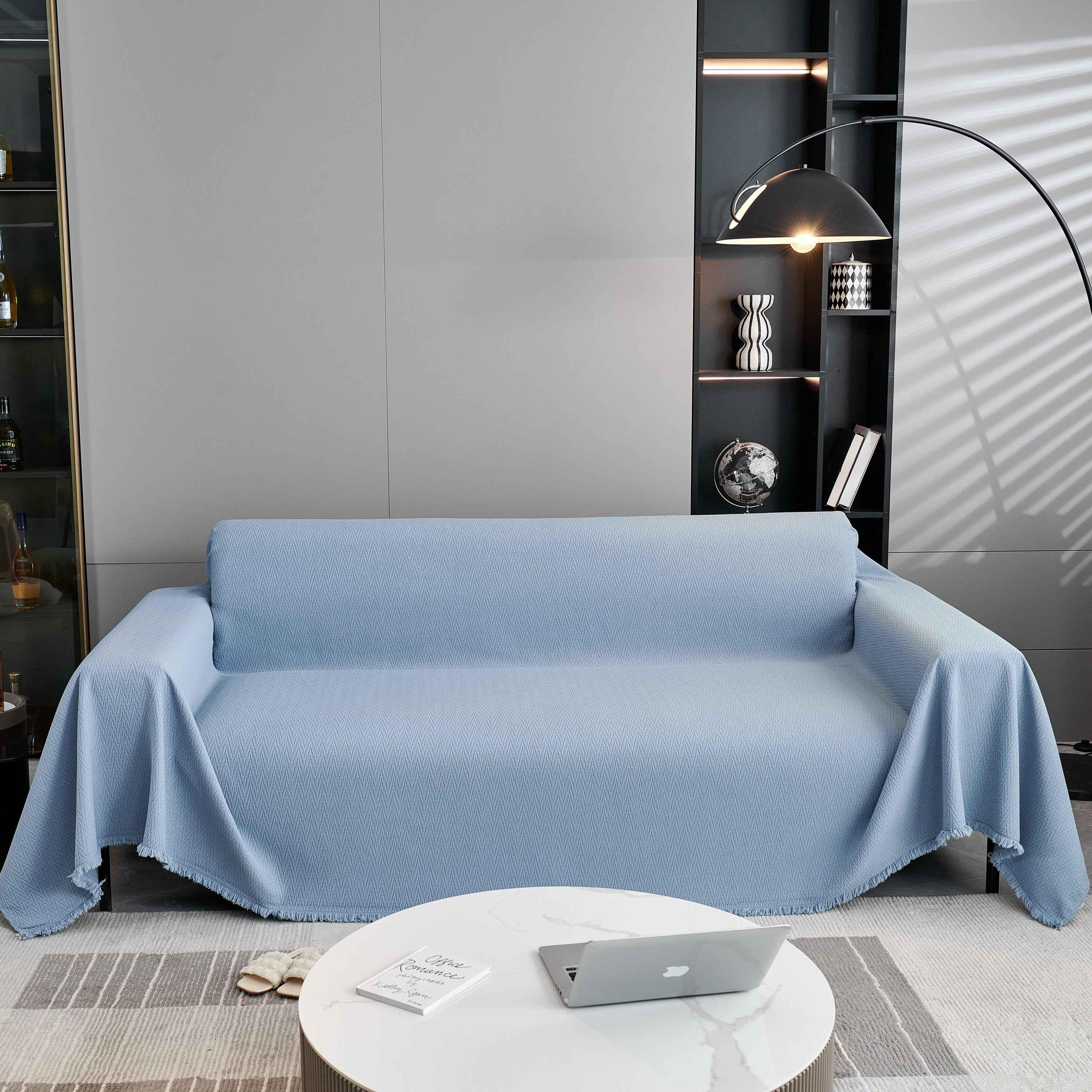 Waterproof Scratch Proof Herringbone Large Throw Blanket for Couch, Chenille Couch Cushion Covers for Pets - TaroTextile