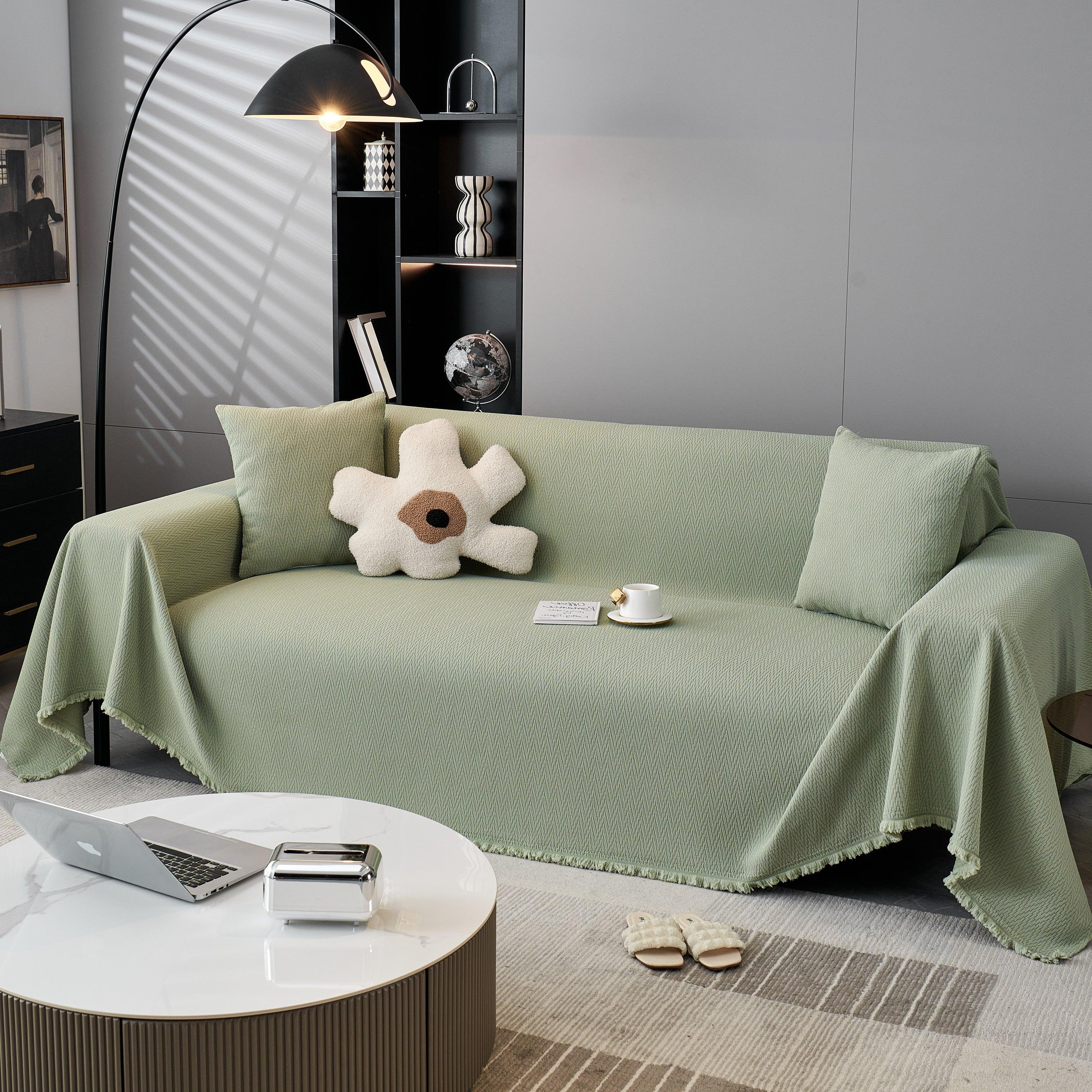 Waterproof Scratch Proof Herringbone Large Throw Blanket for Couch, Chenille Couch Cushion Covers for Pets - TaroTextile