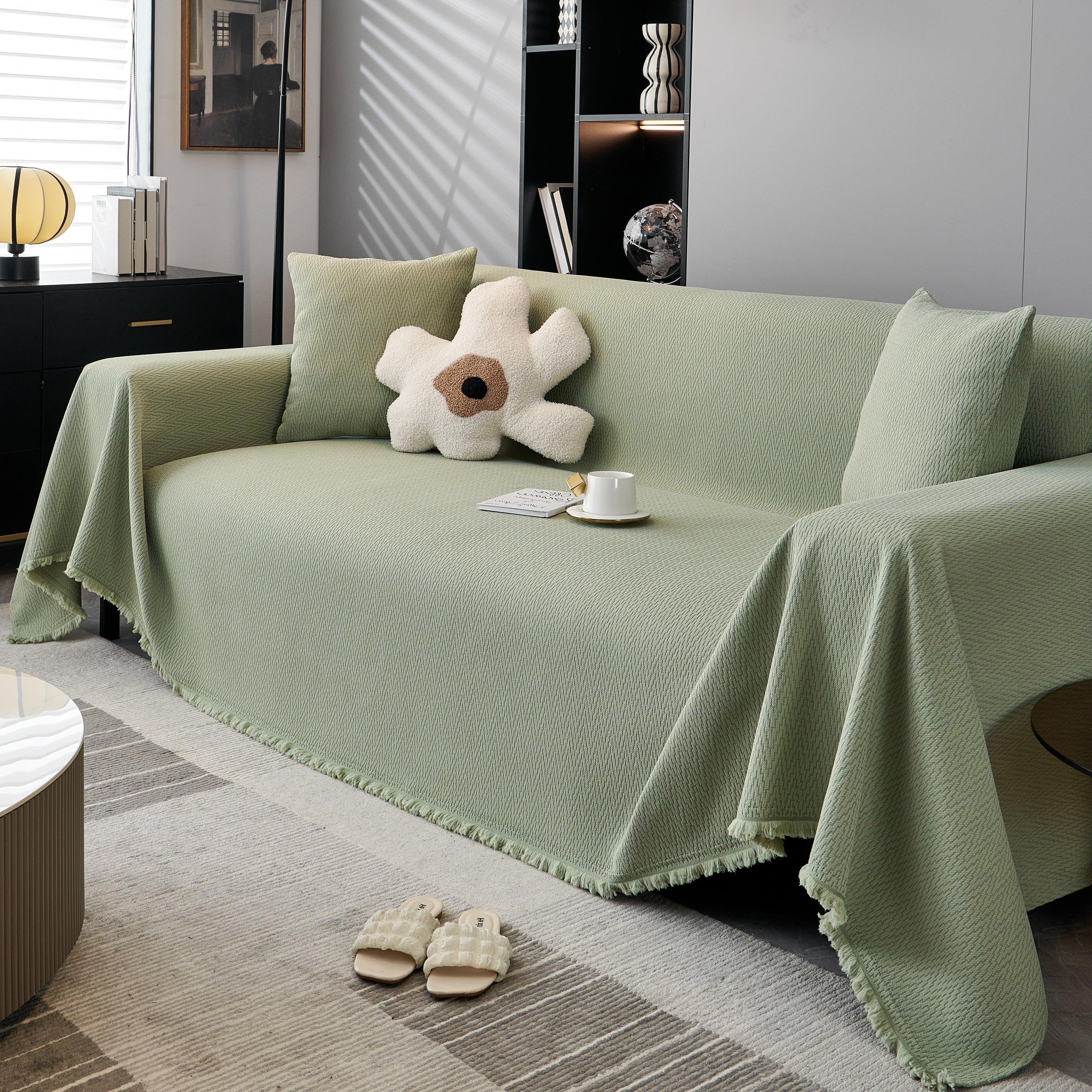 Waterproof Scratch Proof Herringbone Large Throw Blanket for Couch, Chenille Couch Cushion Covers for Pets - TaroTextile